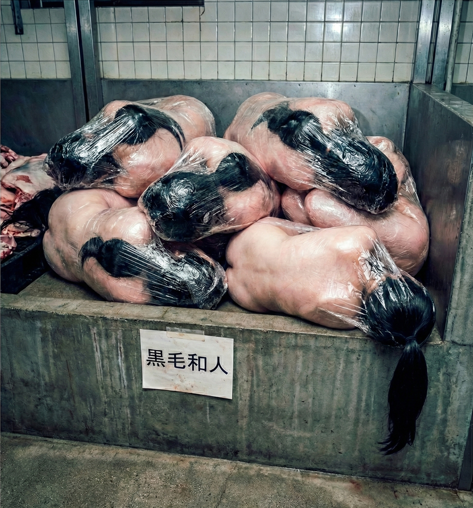 运入肉类加工中心的黑毛和人™